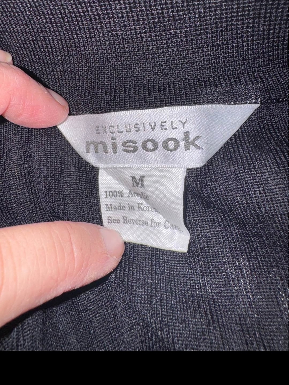 Misook Black Ribbed Open-Front Long Jacket - Picture 4 of 4